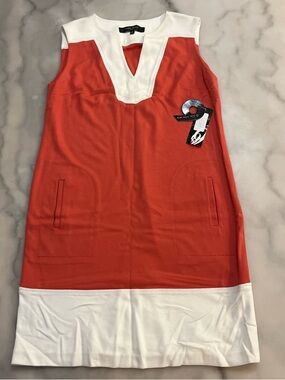 Nine West Coral and Cream Dress